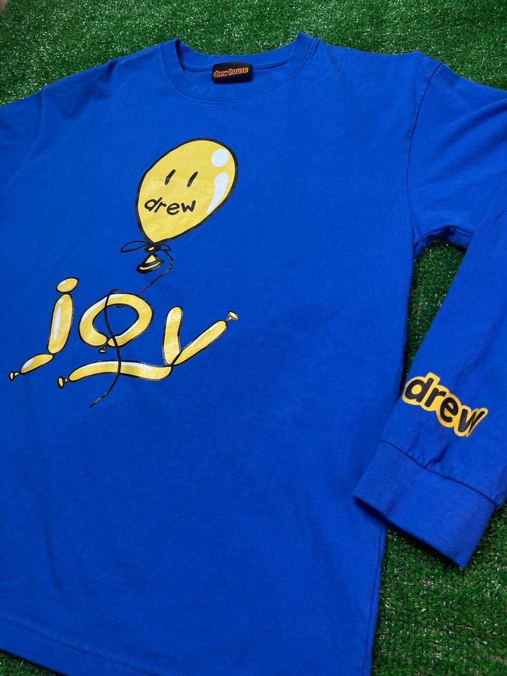 drew house joy balloon long sleeve t-shirt royal blue